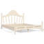Grand lit plateforme avec tête de lit chic, structure de lit en bois massif avec support à lattes, aucun sommier tapissier requis-133665365-133665361