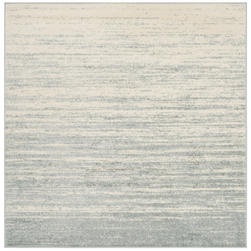 Tapis ardoise et crème Bethlyn, Carré 7 pi