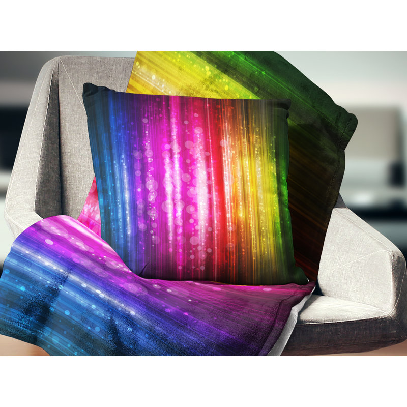 Glowing Background - Abstract Printed Pillow, 16" x 16", Square