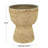 Brown Seagrass Handmade Woven Side End Accent Table with Glass Top