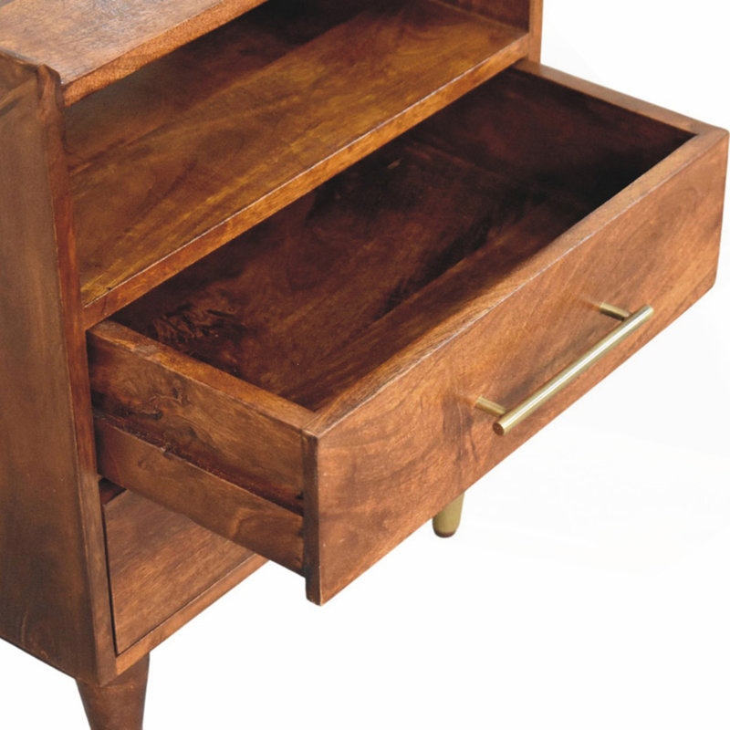 Furniture Solid Wood Chestnut Bedside