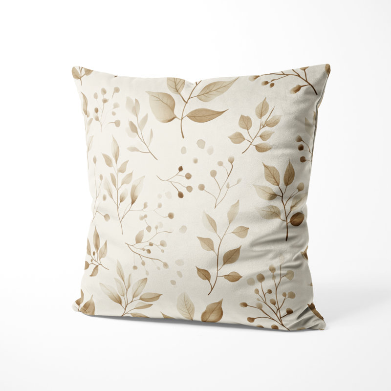Coussin Floral, H 16 po x l 16 po