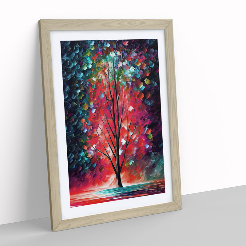 Tree Portrait No.6 - Single Picture Frame Painting, Oak Framed, 64cm H x 46cm W x 2cm D
