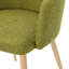 Paire de chaises de salle à manger - Structure confortable en tissu et fer robuste avec finition en bois 2 pièces