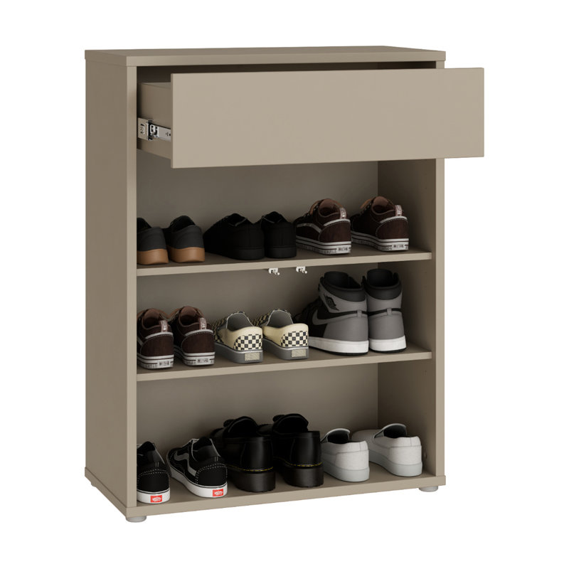Chadwic 9 Pair Shoe Storage Cabinet, Grey