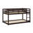 Wooden Solid Floor Bunk Bed With Ladder-1748744076
