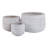 Clay Planters Modern Decorative Garden Pots Contemporary Rounded Design Sleek Style Indoor Outdoor Display Set Of 3