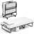75'' x 38'' Twin Size Folding Bed Rollaway Guest Bed w/ 5 inch Mattress & Pillow