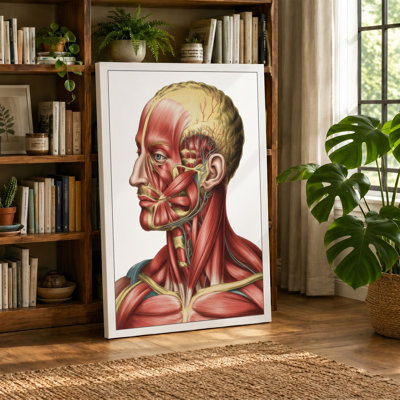 Anatomical Head Profile Medical - Wrapped Canvas
