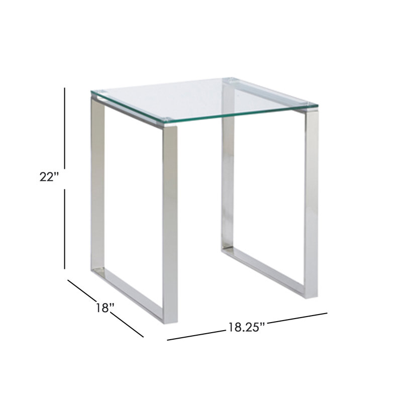 Table de bout en verre