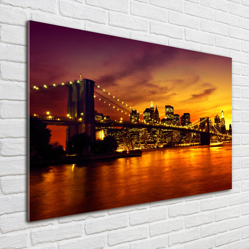 Brooklyn Bridge - No Frame Print on Glass