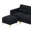 Canapé modulaire de style moderne minimaliste, canapé modulaire convertible en forme de L avec repose-pieds mobile-117789390