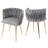 Uresti 17.75'' H Tufted Upholstered Metal Armchair-515900540-477132650