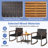 3PCS Patio Rattan Rocking Chair Bistro Set Armrest Cushion Table with Storage Shelf-23615648