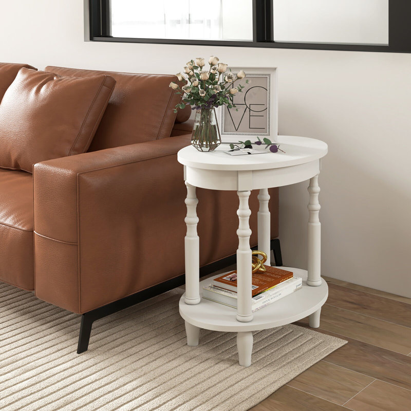 Ensemble de tables de bout Ceriah, Blanc, 2