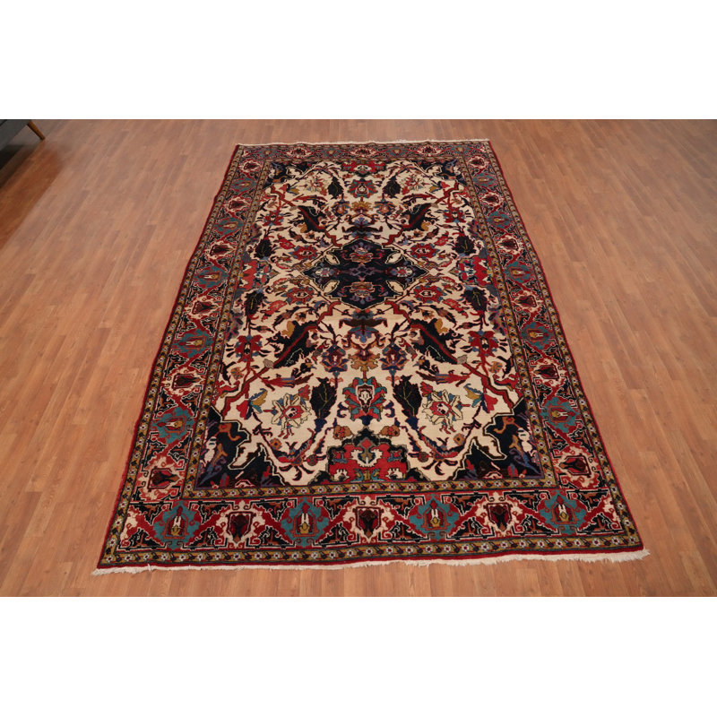 Tapis ivoire traditionnel rétro 7 x 11