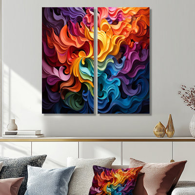 Opt Art Vibrant Illusions II - Multi-Color Wall Decor