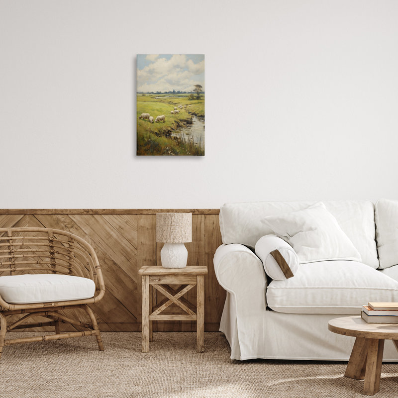 «Grazing Sheep Countryside» par Petal Prints Design, H 24 po x l 16 po