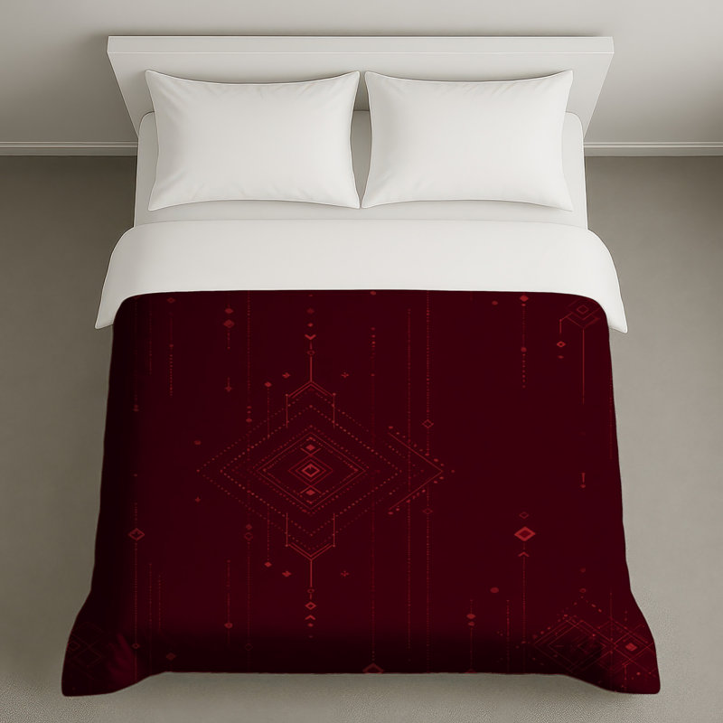 Housse de couette géométrique, Lit simple