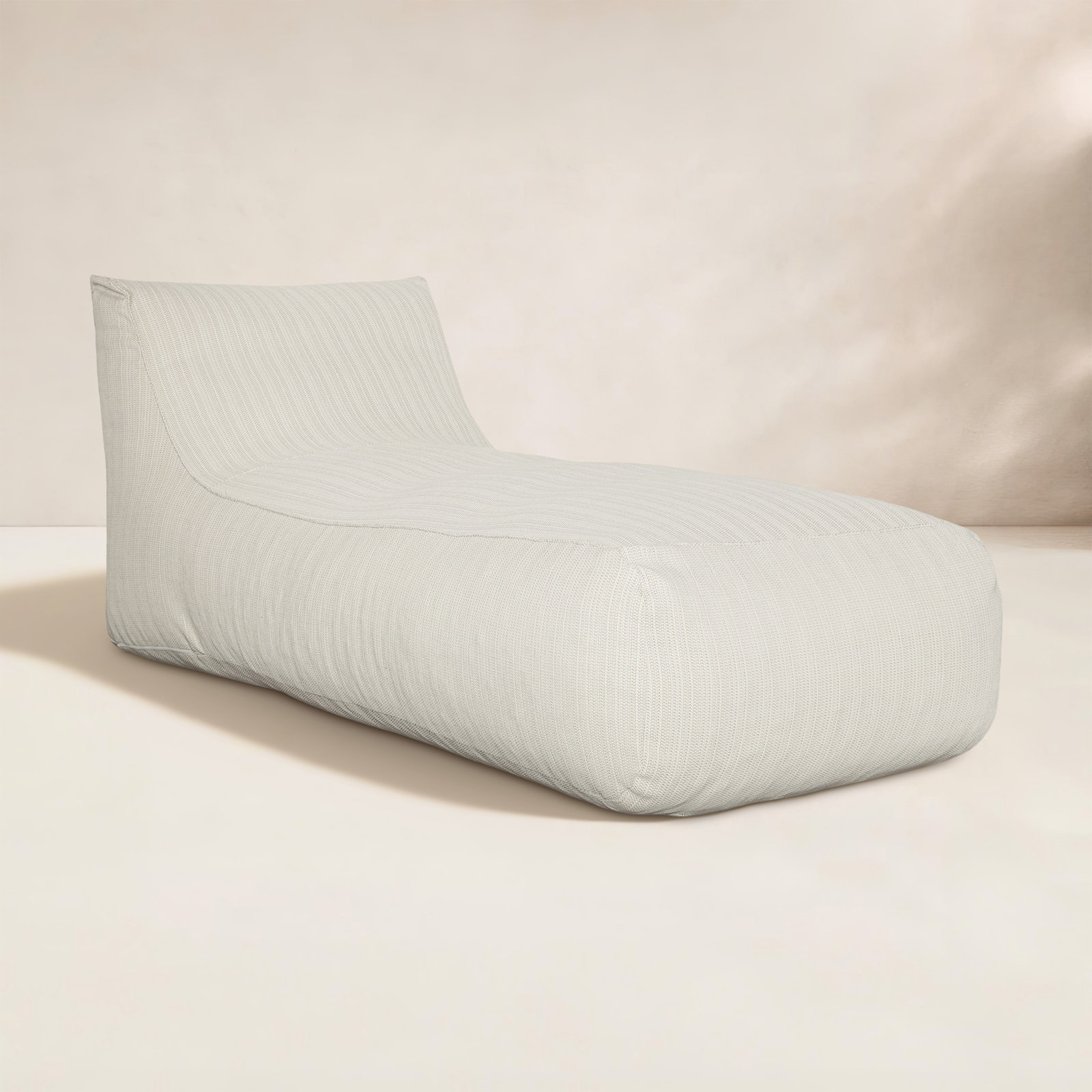32" Patio Chaise Lounge, Cream
