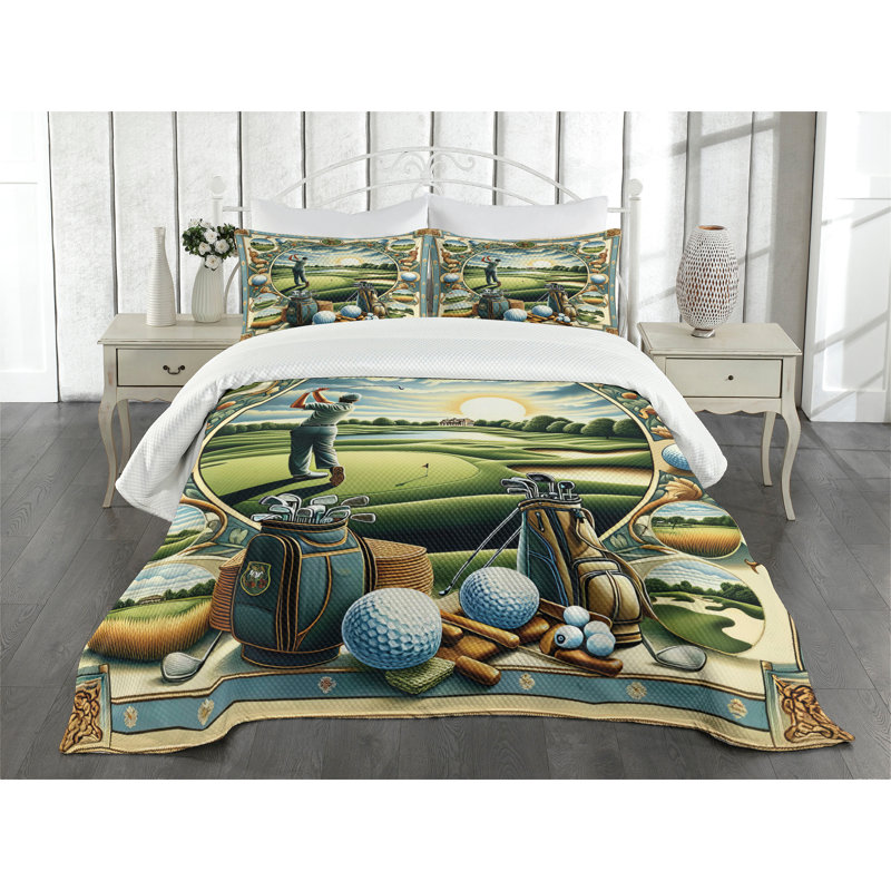 Polyester Coverlet, King Coverlet / Bedspread + 2 Standard Shams
