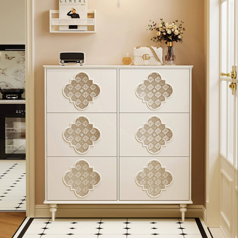 Petite armoire à chaussures de style français, H 50 po x l 47,24 po x P 7,68 po
