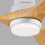 Grands ventilateurs de plafond de 72 pouces avec lumières et télécommande, ventilateur de plafond extérieur pour patio, ventilateur de plafond blanc avec lumières pour chambre à coucher, moteur à courant continu silencieux, 3 pales en bois massif à DEL à intensité variable-1893896905-1893896950-1893896944
