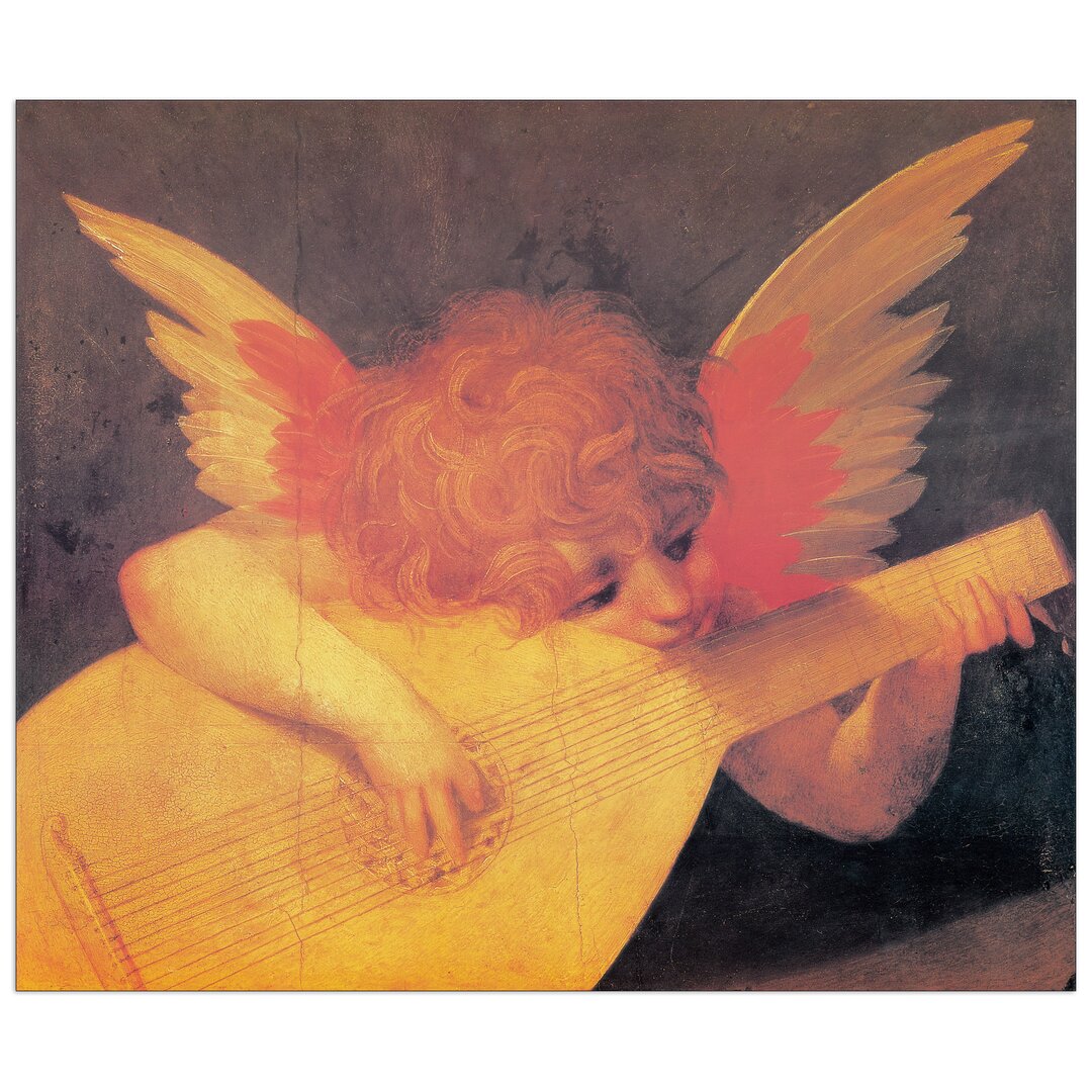 Paneel „Putto Musicante“ von Roos Fiorentino, Kunstdruck