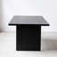 Table de salle à manger rectangulaire simple en bois massif noir-103255368