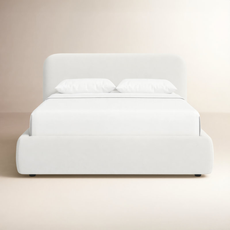 Bella Upholstered Platform Bed, Queen, Elite Ivory