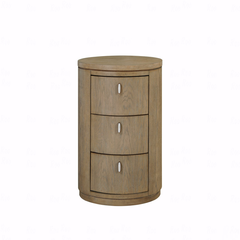 Table de chevet ovale - Caramel