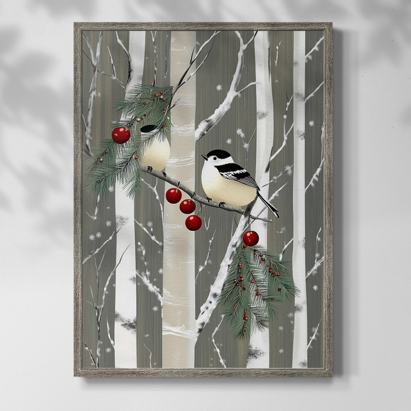 «Christmas Holiday Art CII», reproduction encadrée - bois massif, H 11 po x l 9 po