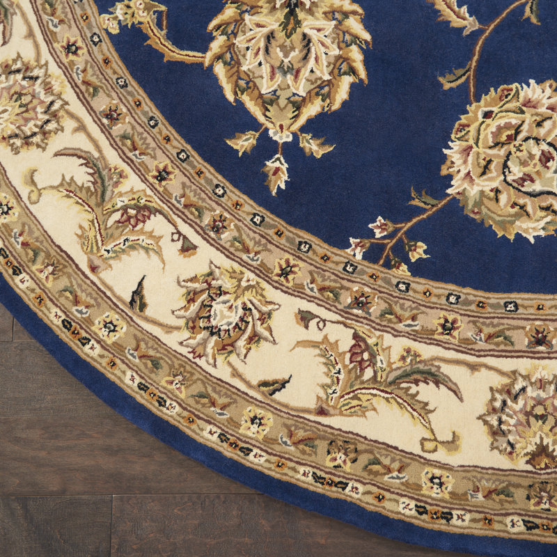 Oboyle Floral Indoor Rug, Round 8'