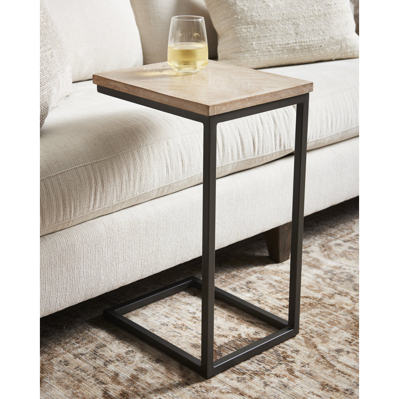 Crescentia Solid Wood Top End Table