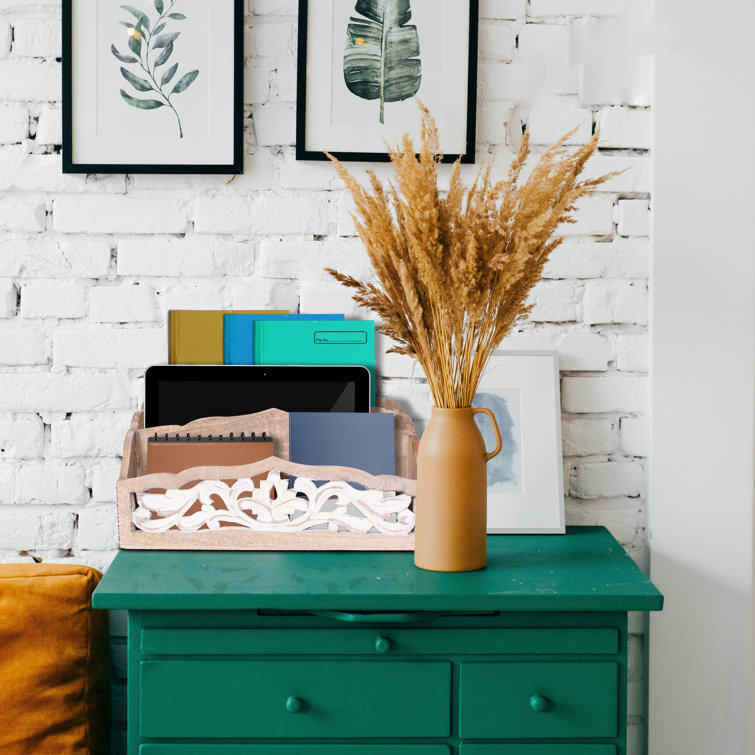 Desk Organizer With Drawer Beige