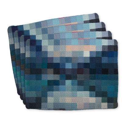 Ensemble de 4 napperons Pixelated Mountainous
