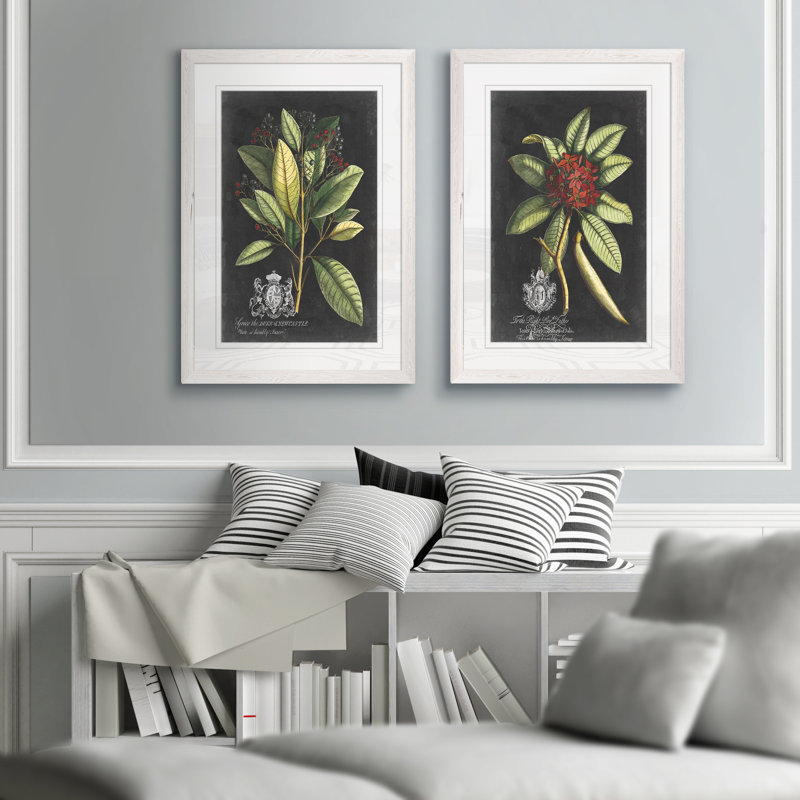 «Royal Foliage III» par Vincent Van Gogh - cadre photo 2 pièces, reproduction d'art, H 20 po x l 16 po x P 1,25 po, Blanc