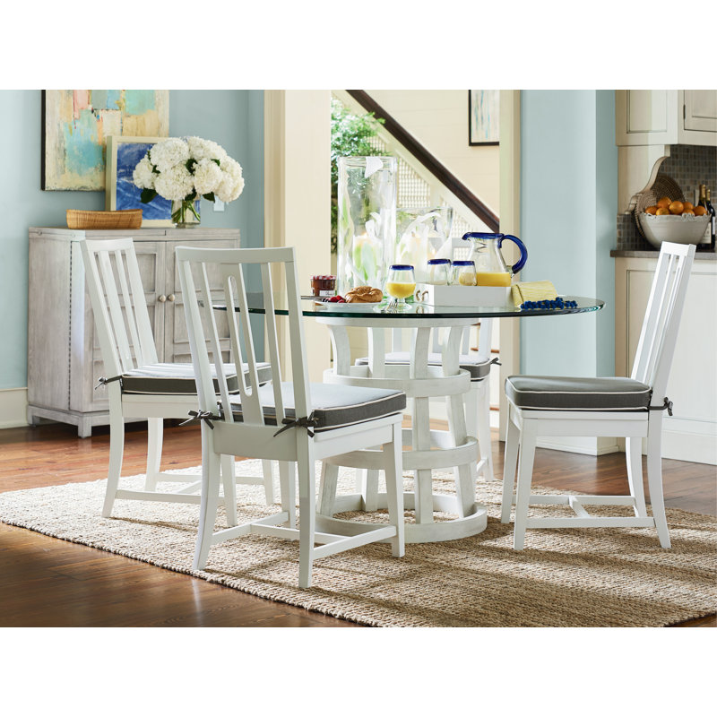 Round Glass Dining Table, 30" H x 54" L x 54" W