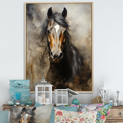 Balendran White Horse Équestre Dualité I, reproduction d'art sur toile