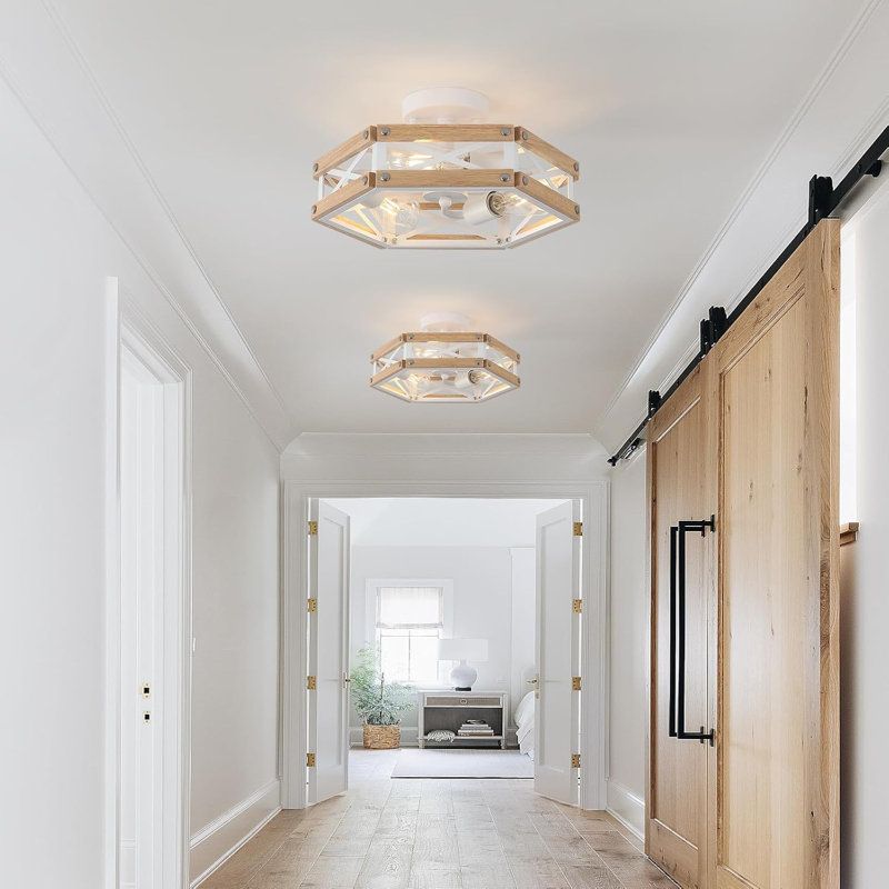 Luminaires de lustre en bois Modern Farmhouse