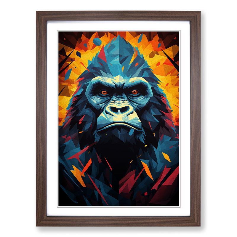Gorilla Geometric - Framed Print