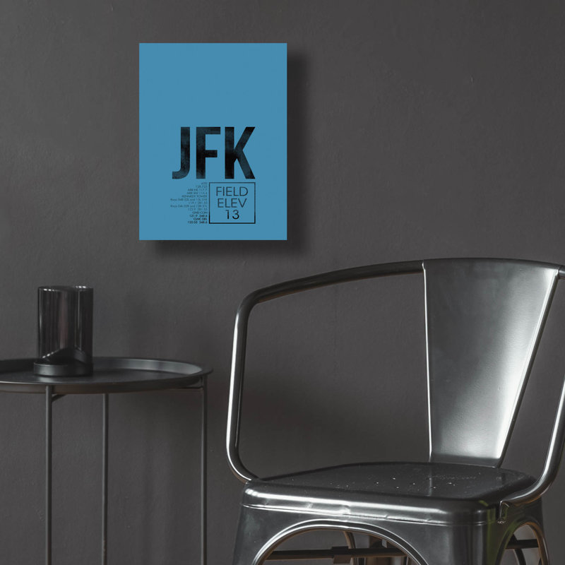 "JFK ATC" par O8 à gauche, H 16 po x l 12 po x P 0,13 po