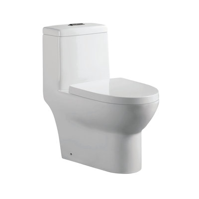 Toilette allongée une pièce à double chasse (siège inclus)