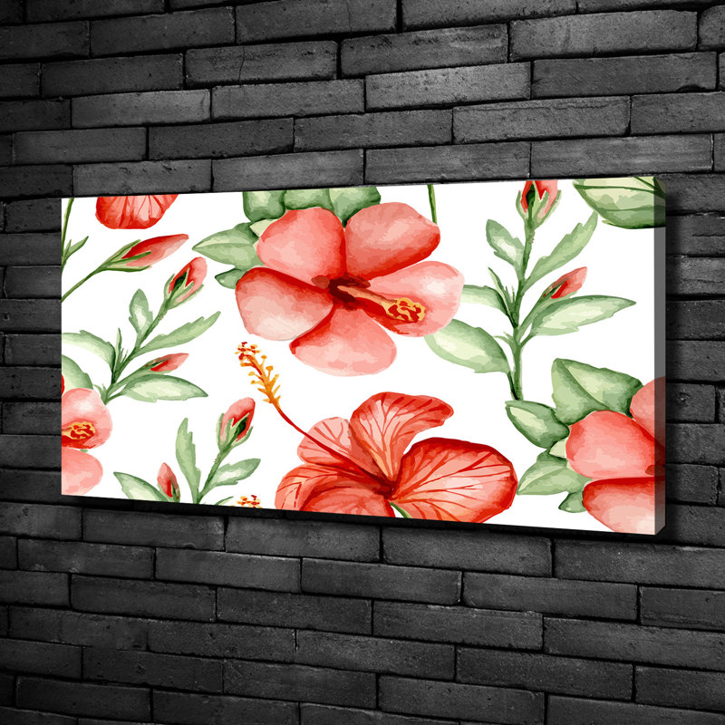 Tropical Flowers - No Frame Print on Canvas