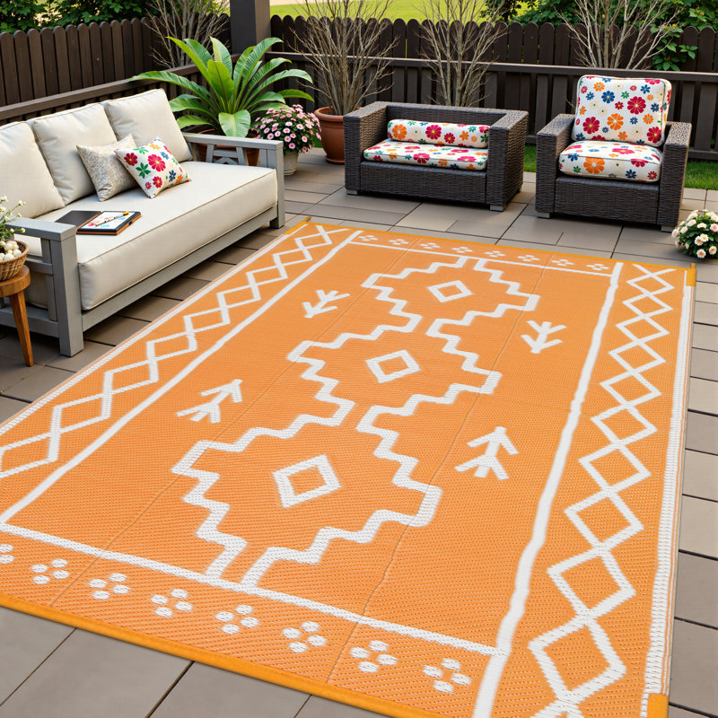 Botho Outdoor Rug Patio Waterproof Reversible Camping Rugs Plastic Straw Rv Rugs for Outside Under Awning Portable Lightweight Carpet for Backyard