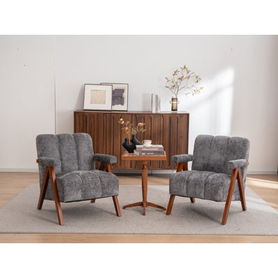 Chaise d'appoint rembourrée (ensemble de 2)