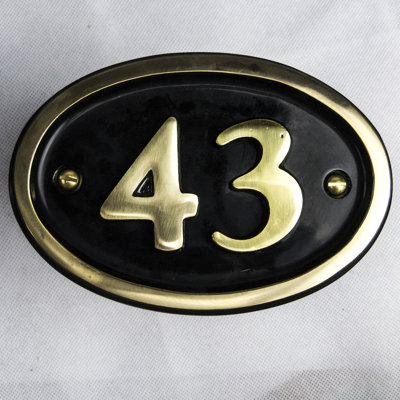 Tyrinia 10cm H Reflective Aluminum House Number