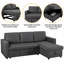 Moda Form 3-Seater L-Shaped Sofa Bed, Convertible Corner Sofa with Reversible Chaise & Pull Out Trundle Bed  for Small Living Rooms, Apartments-340601435