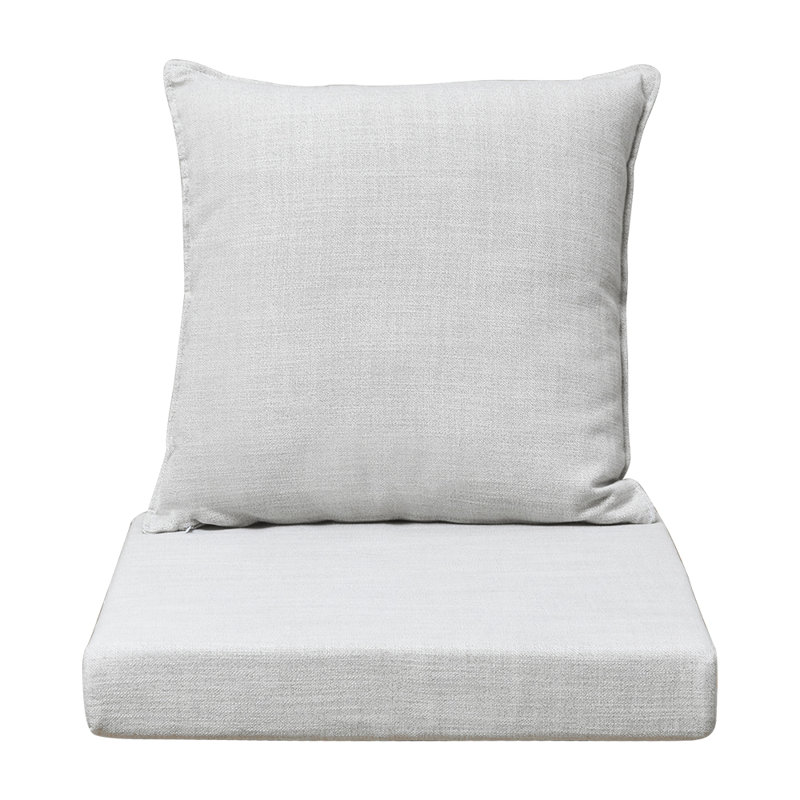 Coussins de chaise d'extérieur d'intérieur 23,6 po x 23,6 po, ensemble de coussins de dossier pour meubles de patio, ensemble de coussins de siège profond d'extérieur