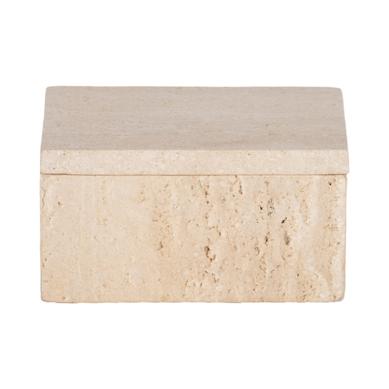 Marble Decorative Box, 3" H x 6" W x 4" D